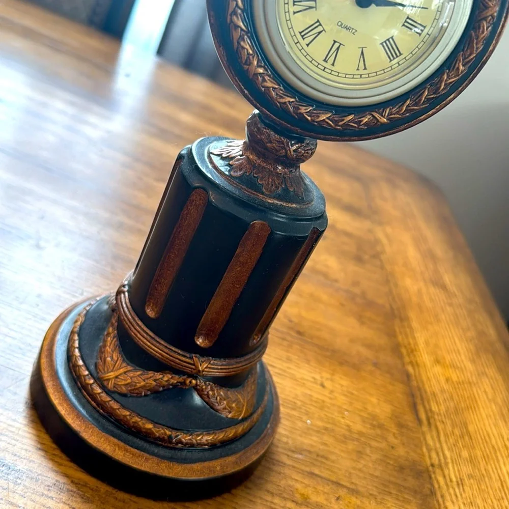 Vintage Style Table Clock with Roman Numerals | Heavy
